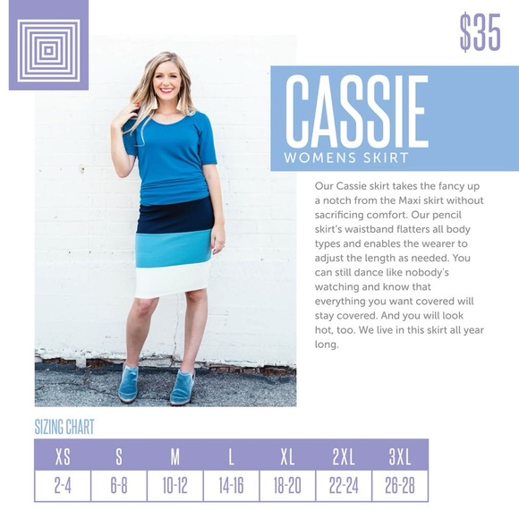 LuLaRoe Cassie pencil skirt - Picture 4 of 5